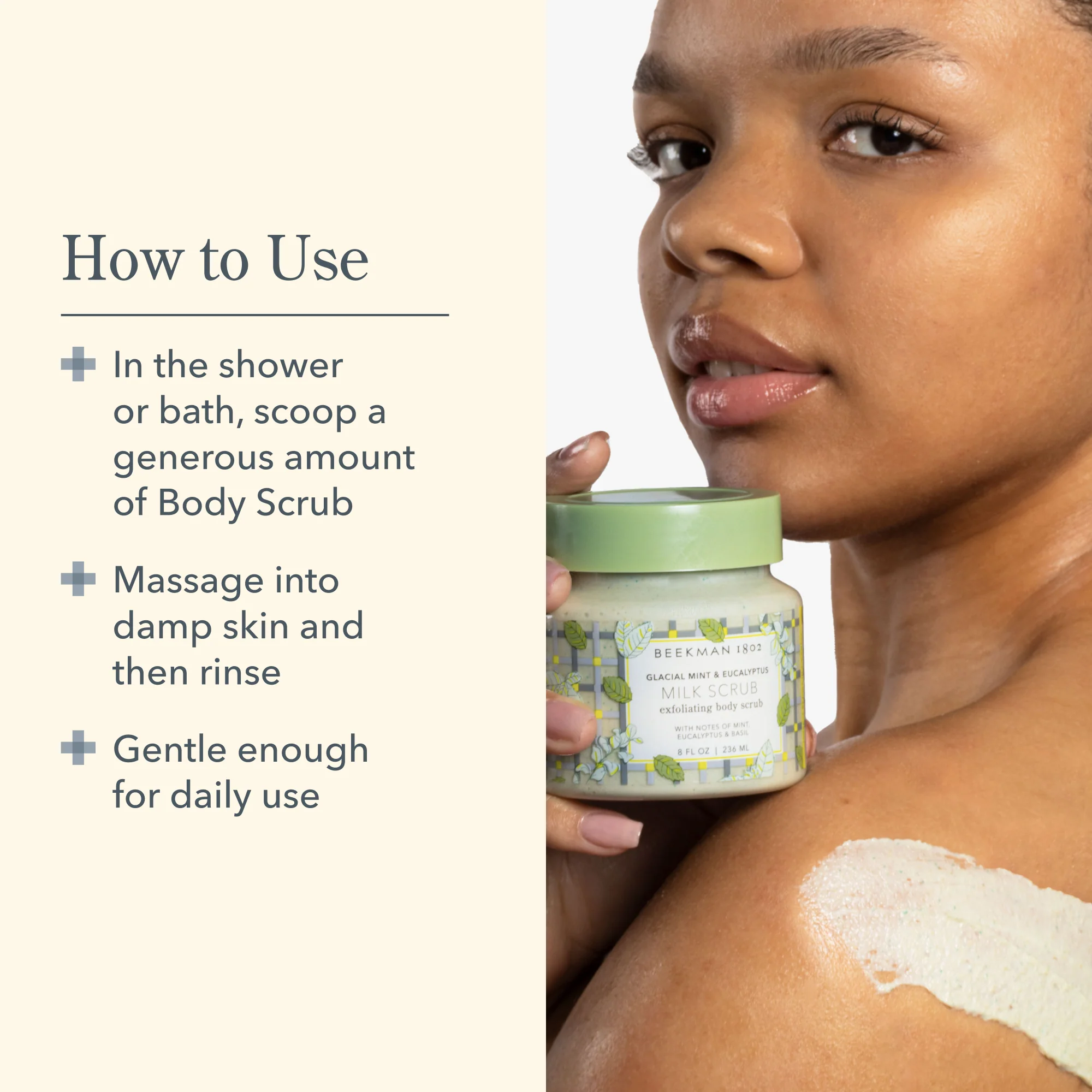 Glacial Mint & Eucalyptus Smooth Operators Milk Scrub Face & Body Bundle - Image 3