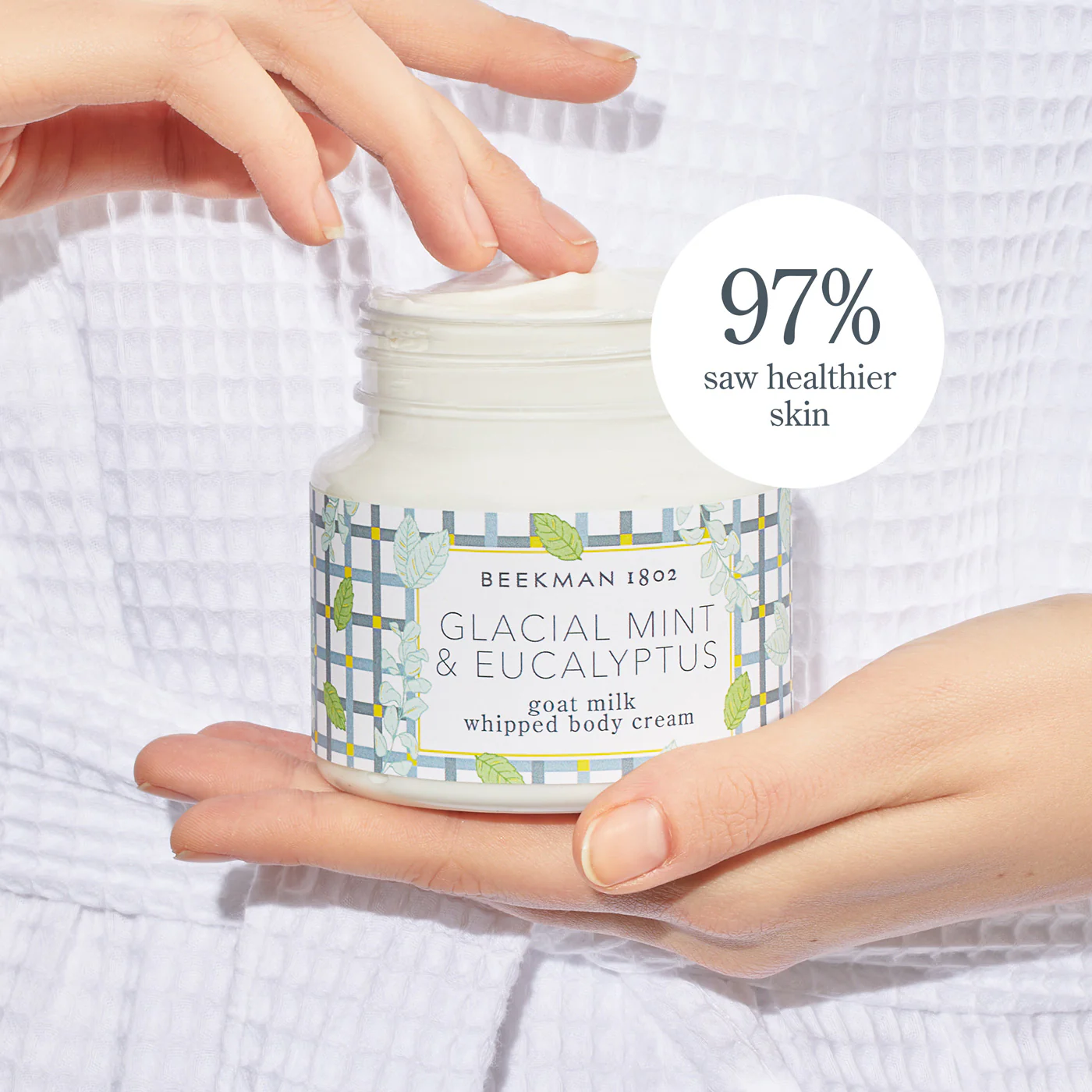 Glacial Mint & Eucalyptus Whipped Body Cream Set of 2 - Image 5
