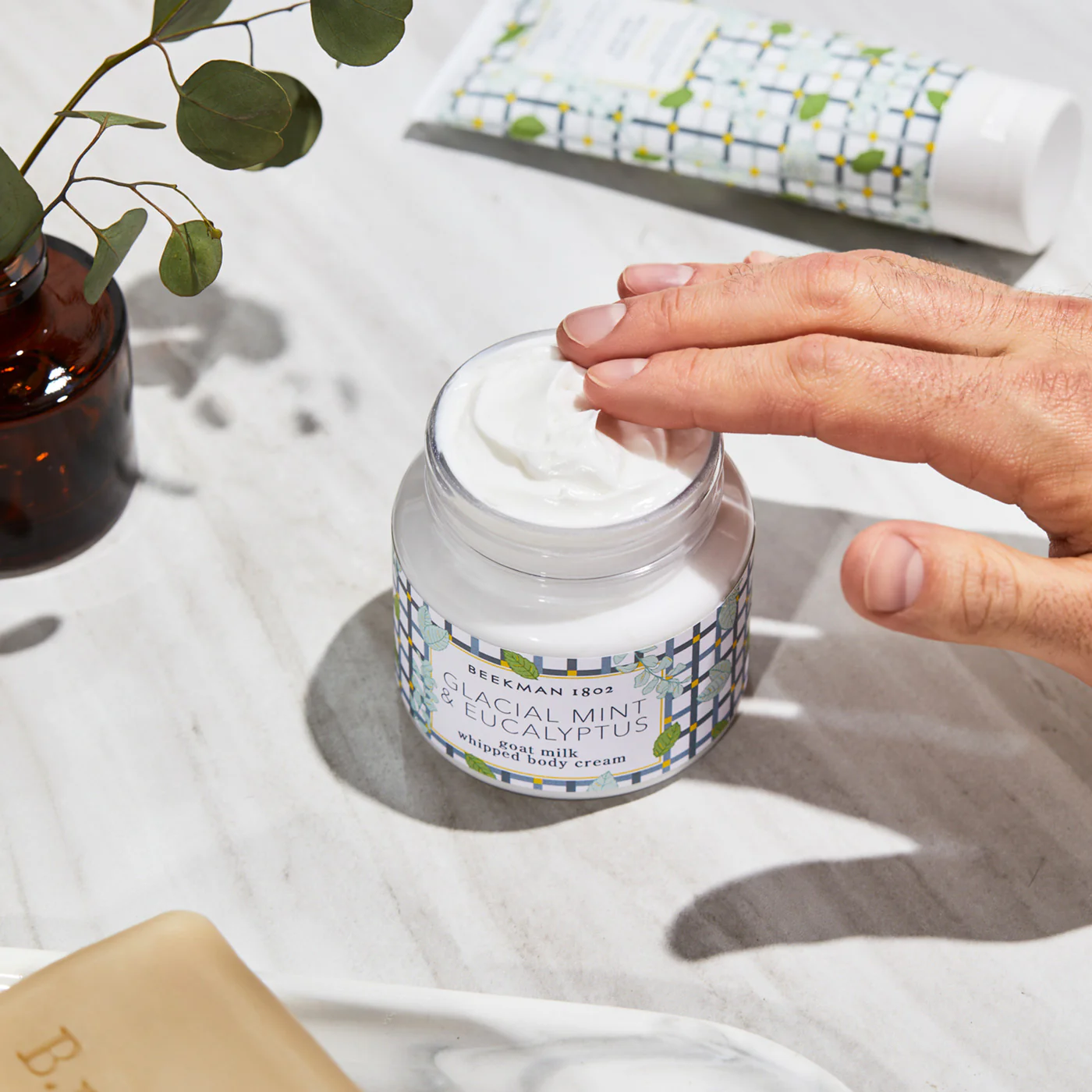 Glacial Mint & Eucalyptus Whipped Body Cream Set of 2 - Image 4