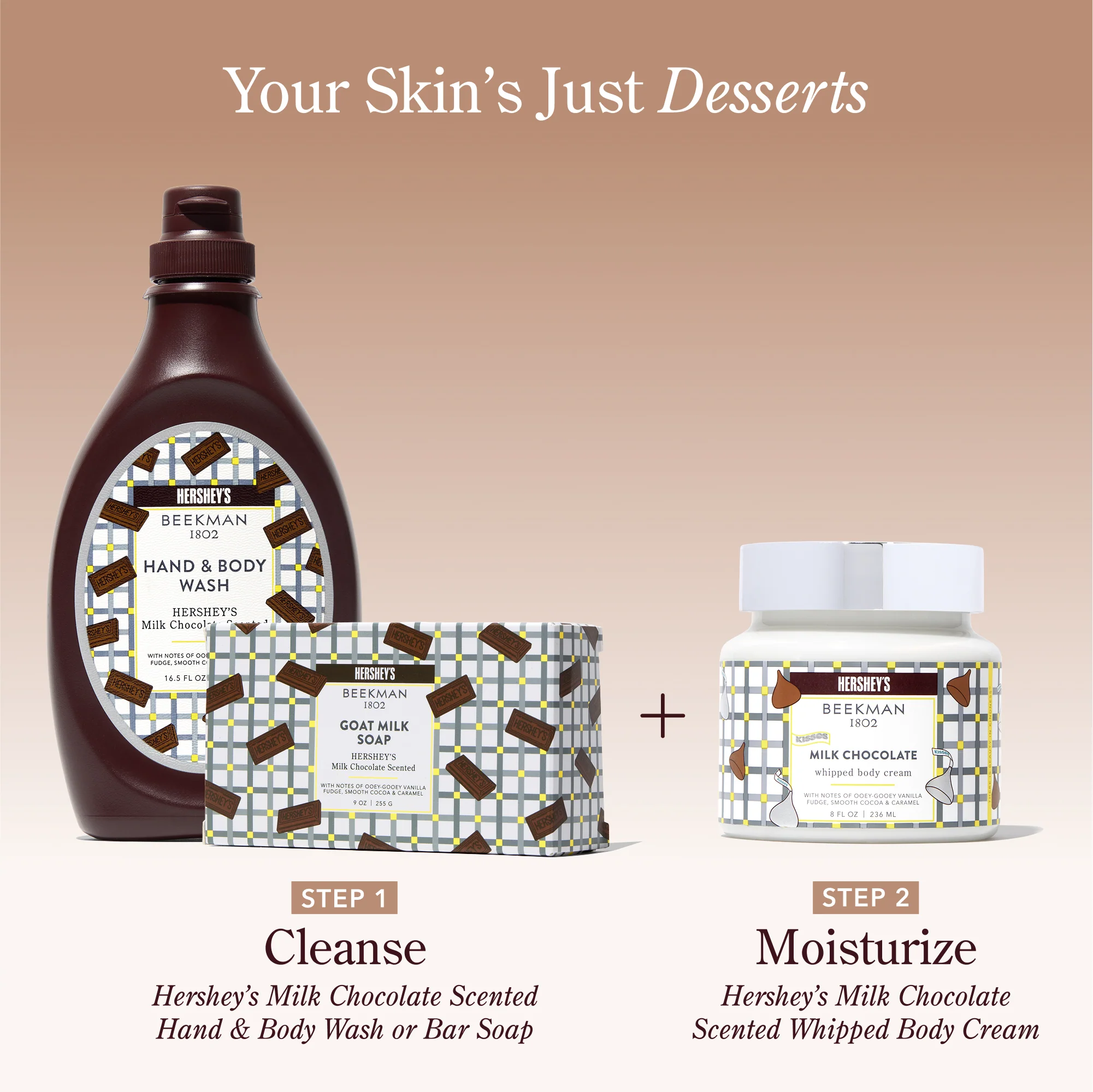 Limited-Edition Beekman 1802 x HERSHEY’S KISSES Milk Chocolate Whipped Body Cream - Image 8