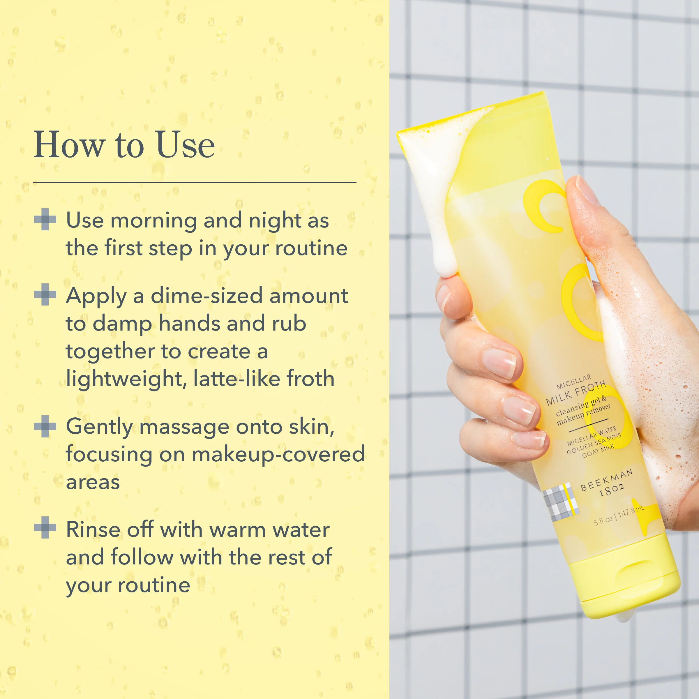 Mini Micellar Milk Froth Cleansing Gel & Makeup Remover - Image 4